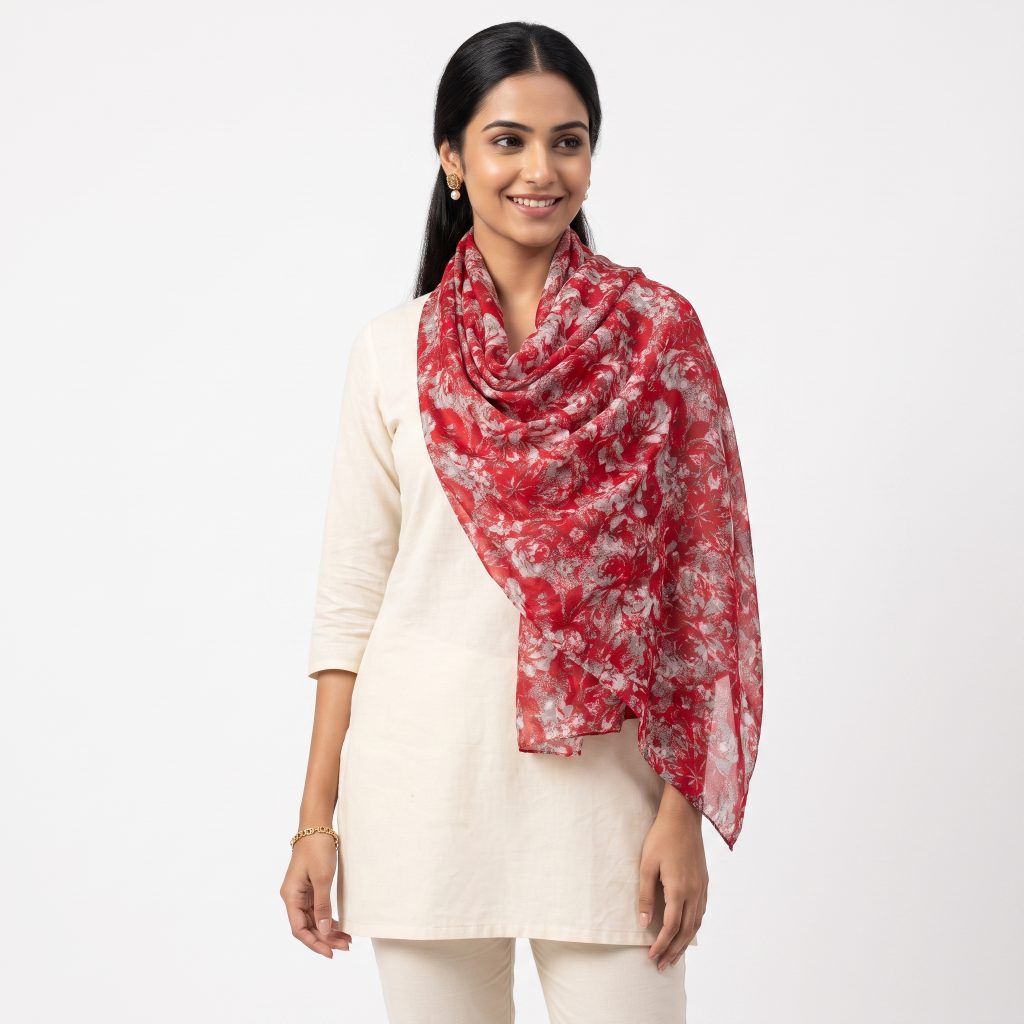 Floral Silk Scarf
